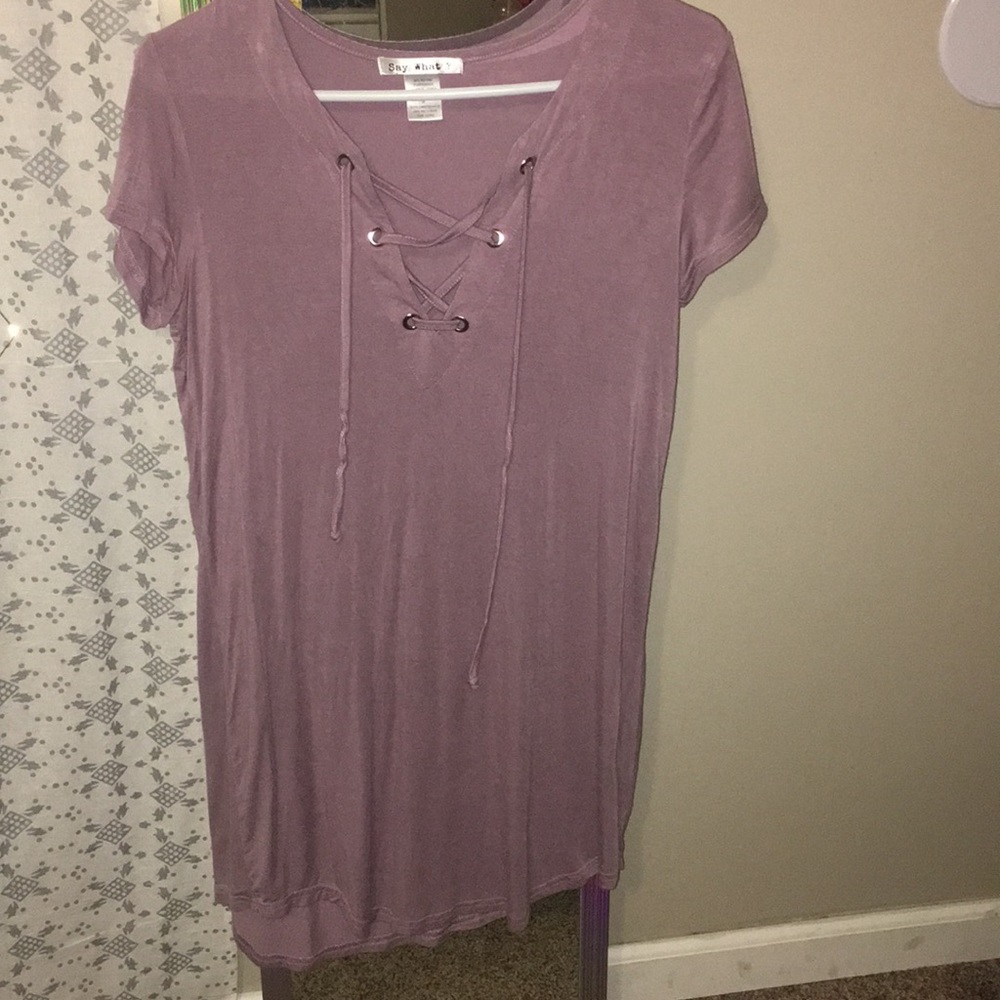 Casual plum colored dress